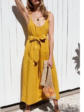 Emerson Fry Linen Top in Warm Mustard